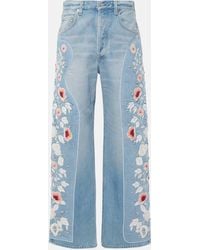Citizens of Humanity - Ayla Embroidered High-rise Wide-leg Jeans - Lyst