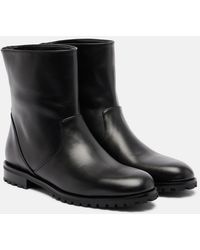 Manolo Blahnik - Leather Ankle Boots - Lyst