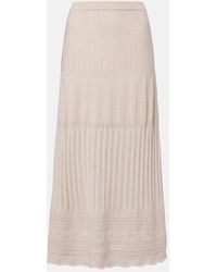 Eres - Rythmee Pointelle Wool And Cashmere Midi Skirt - Lyst