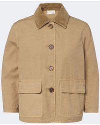 The Row - Benka Corduroy-Trimmed Cotton Jacket - Lyst