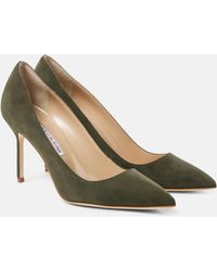 Manolo Blahnik - Bb 90 Suede Pumps - Lyst