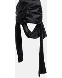 Acne Studios - Draped Satin Miniskirt - Lyst