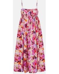 Ulla Johnson - Vestido Largo Lucille De Algodon Floral - Lyst