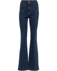 See By Chloé Denim High-Rise Flared Jeans in Blau Damen Bekleidung Jeans Schlagjeans 