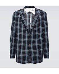 Thom Browne - Checked Wool And Linen Blazer - Lyst