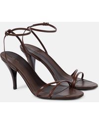 The Row - Cleo Leather Sandals - Lyst