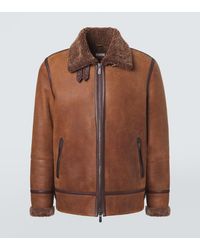 Brunello Cucinelli - Shearling-Lined Leather Jacket - Lyst