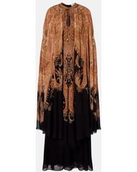 Zimmermann - Abito Lungo Hypnotic Con Mantella - Lyst