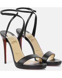 Christian Louboutin - Loubi Queen 120 Leather Sandals - Lyst