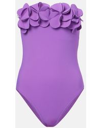 Karla Colletto - Tess Floral-Applique Swimsuit - Lyst