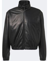 Saint Laurent - Leather Blouson Jacket - Lyst
