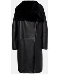TOTEME - Shearling-Lined Leather Coat - Lyst