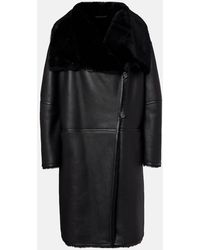 TOTEME - Shearling-Lined Leather Coat - Lyst