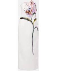 LEO LIN - Abito Midi Rayna Con Applicazione Floreale - Lyst