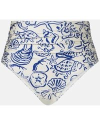 Jonathan Simkhai - Teya Ruched Printed Bikini Bottoms - Lyst