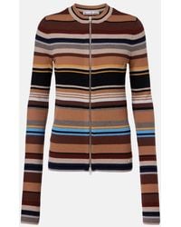 Acne Studios - Kilian Striped Zip-Up Wool Cardigan - Lyst