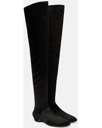 The Row - Awar Satin Over-The-Knee Boots - Lyst