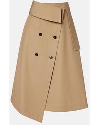 Rohe - Asymmetric Cotton Canvas Midi Skirt - Lyst