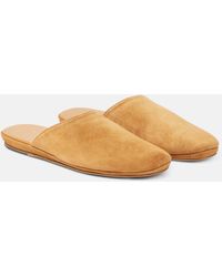 The Row - Franco Suede Slippers - Lyst