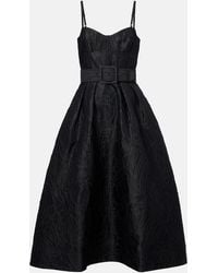 Rebecca Vallance - Petra Belted Jacquard Bustier Dress - Lyst