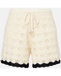 Zimmermann - Rhiannon Crochet Cotton Shorts - Lyst