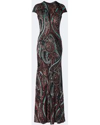 Etro - Paisley Velvet Devore Gown - Lyst