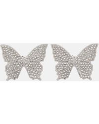 Blumarine - Butterfly Crystal-embellished Earrings - Lyst