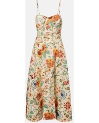 Ulla Johnson - Fiora Floral Cotton Midi Dress - Lyst