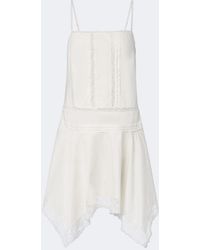 STAUD - Corinna Embroidered Cotton Voile Minidress - Lyst