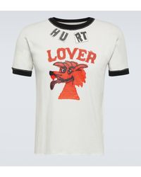 ERL - T-shirt en coton et lin Hurt Lover - Lyst