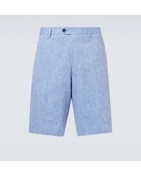 Etro - Paisley Cotton Bermuda Shorts - Lyst