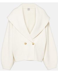 TOTEME - Ribbed-Knit Wool-Blend Cardigan - Lyst