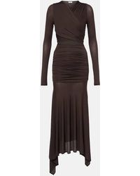 The Attico - Sheer Embroidered Tulle Midi Dress - Lyst