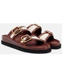 Birkenstock - Arizona Leather And Canvas Sandals - Lyst