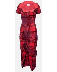 Vivienne Westwood - Long Monday Checked Cotton Polo Dress - Lyst