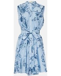 Erdem - Printed Cotton Silk Voile Minidress - Lyst