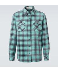 God's True Cashmere - Plaid Cashmere Shirt With Amethyst - Lyst