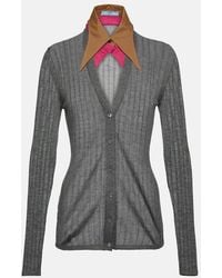 Prada - Cashmere, Wool, And Silk Cardigan - Lyst