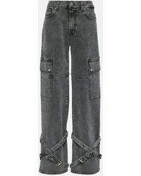 7 For All Mankind - X Chiara Biasi Low-Rise Cargo-Jeans Belted Cargo - Lyst