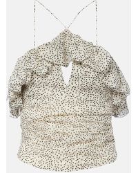 Isabel Marant - Djimia Halterneck Cotton-Blend Top - Lyst