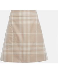Burberry - Minifalda Teodora de algodon a cuadros - Lyst