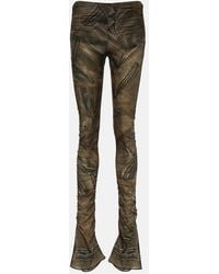 Blumarine - Printed Low-rise Skinny Pants - Lyst