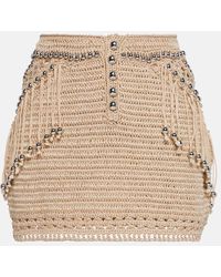 Rabanne - Minigonna in maglia di crochet di cotone - Lyst