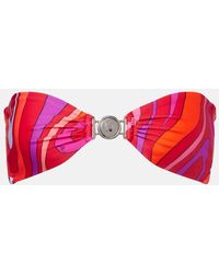 PUCCI - Marmo Embellished Bikini Top - Lyst