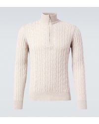 Loro Piana - Mezzocollo Treccia Cashmere Sweater - Lyst