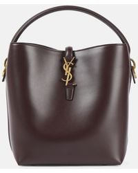 Saint Laurent - Leather Bucket Shoulder Bag - Lyst