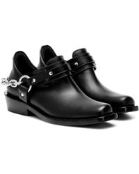 Rabanne - Moto Leather Ankle Boots - Lyst