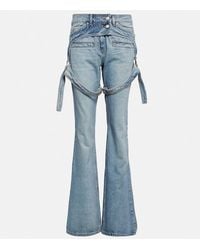 Courreges - Mid-Rise Bootcut Jeans - Lyst