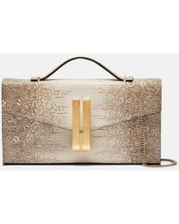 DeMellier London - Clutch Vancouver De Piel Grabada - Lyst