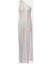 Missoni - Zigzag Sheer One-Shoulder Maxi Dress - Lyst
